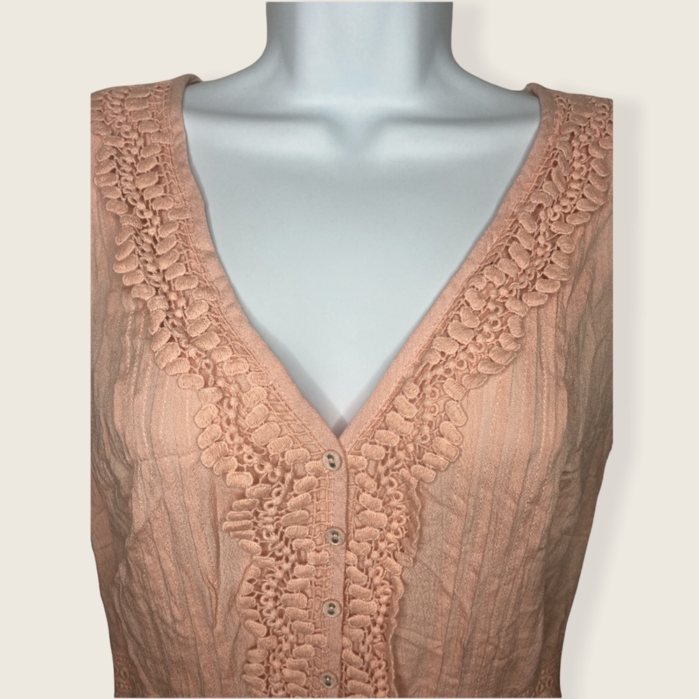 American Rag Juniors' Lace-Trim Blouse, Created for Macy's - Rose Smoke XXL - Picture 5 of 6